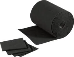 carbon media filter roll